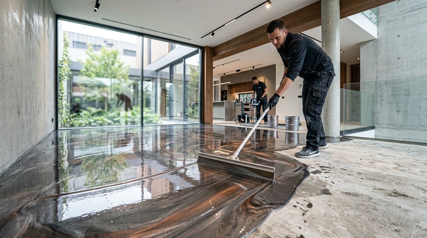 Architectural Metallic Epoxy Floor Pour