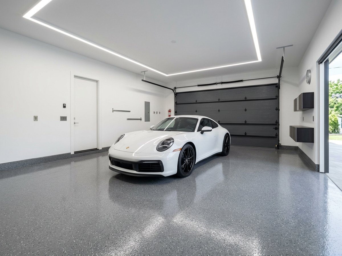 Vinyl flake garage floor